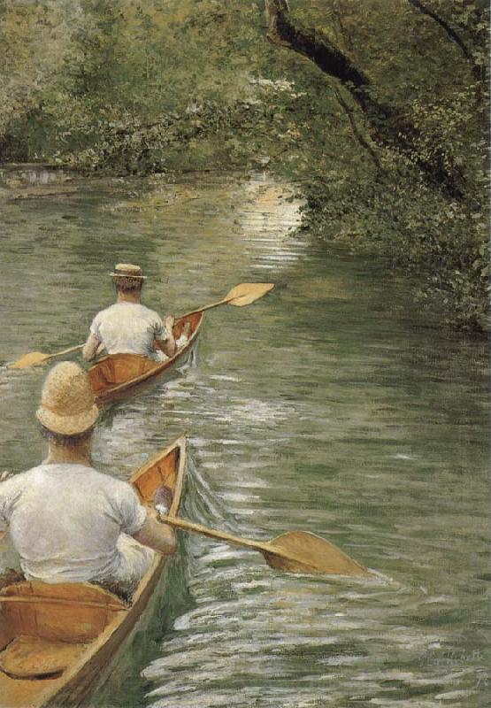 Gustave Caillebotte Racing boat Norge oil painting art